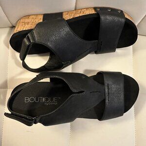 Corky’s Boutique Black Cord Wedge